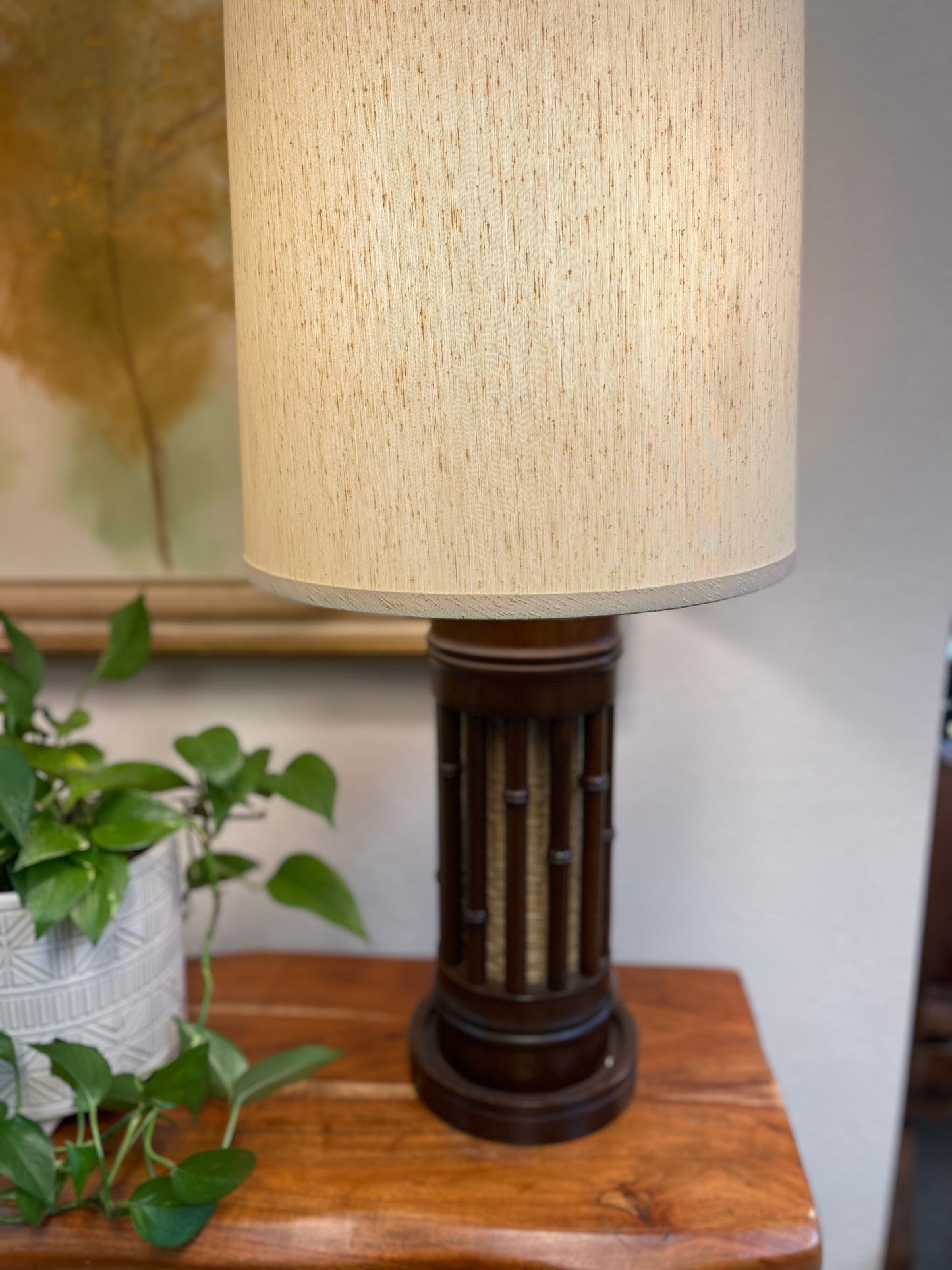 Set of Mid Century Bamboo Lamps